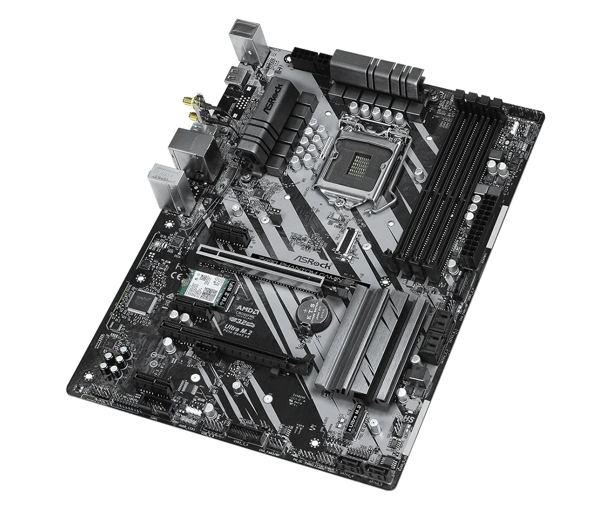 ASRock Z490 Phantom Gaming 4/ax Motherboard LGA 1200 intel Z490 support 10105 10700 10100 10320 G6400 10305 cpu DDR4 128GB ATX 4