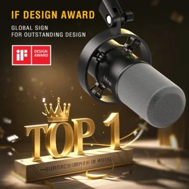 FIFINE Recording XLR Dynamic Microphone with Real-time Monitoring,USB Streaming Mic with Gain Knob/Touch-mute for PC,Mixer-K688 2